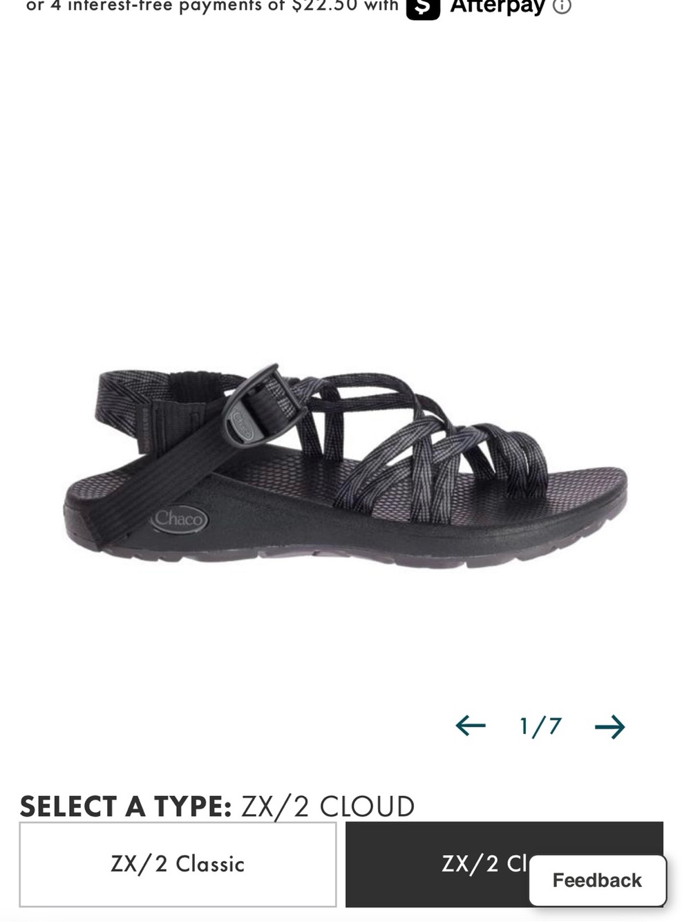 Chaco ZX/2 Cloud Women's Sport Sandal — Black